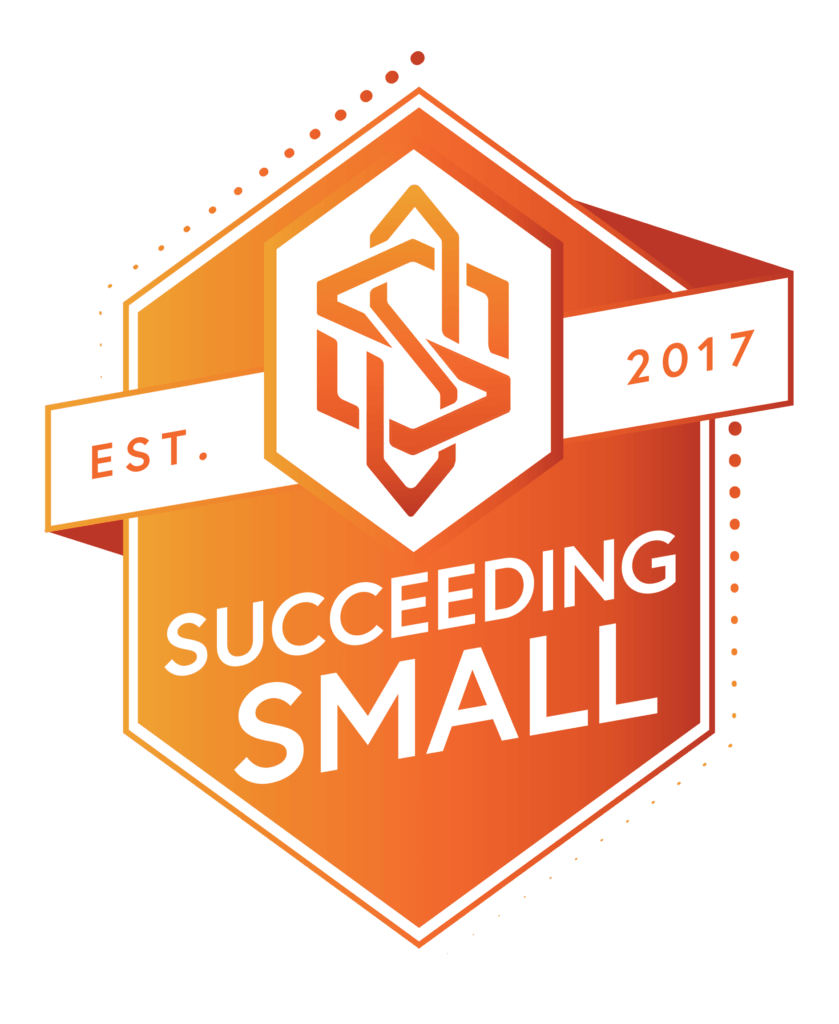 Logo for Succeeding Small, a digital marketing agency for small businesses.