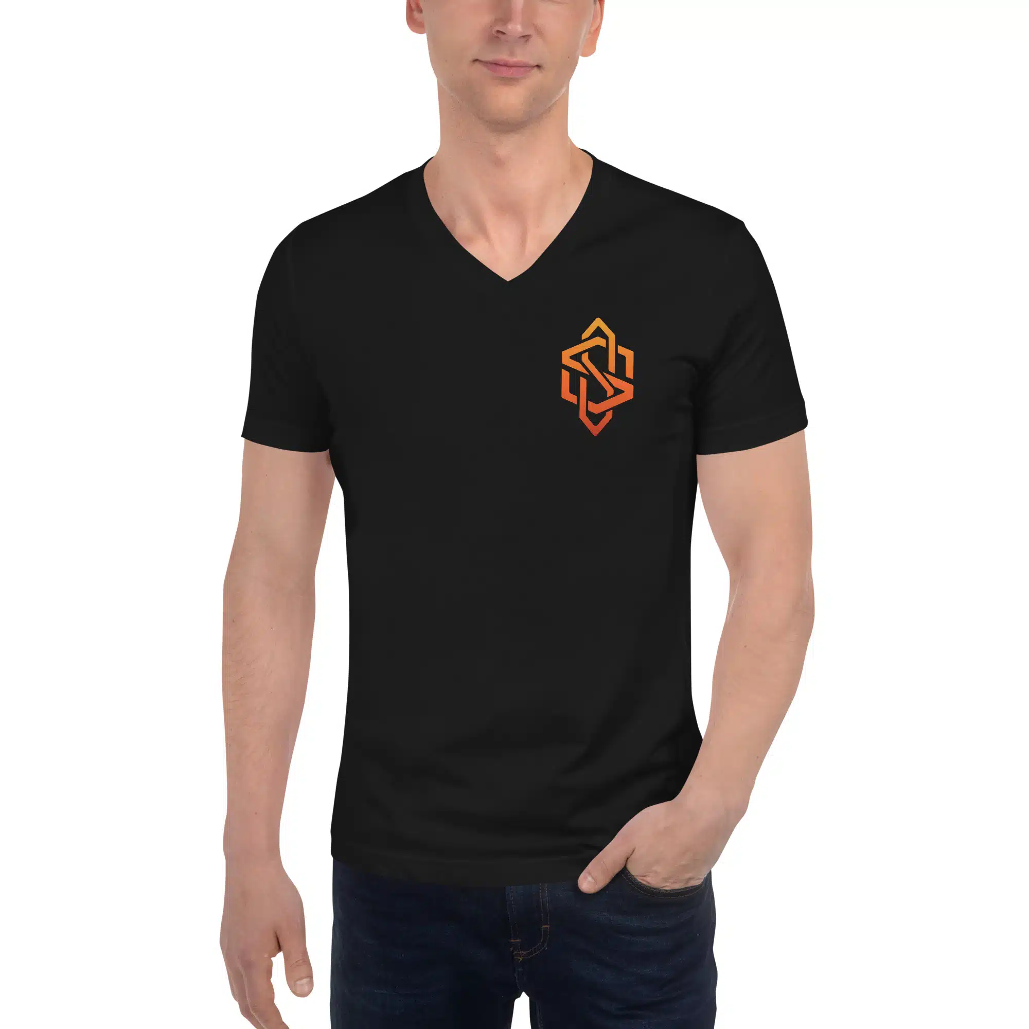 Passion Patience Persistence Unisex Short Sleeve V-Neck T-Shirt - Image 2