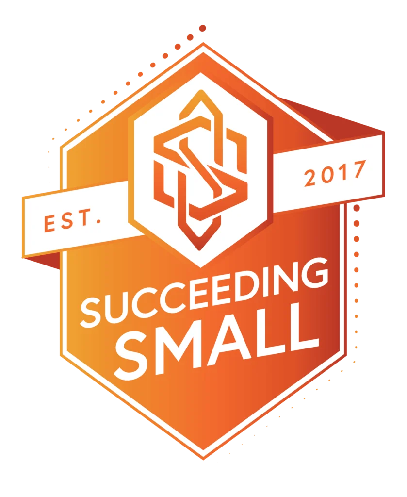 Logo for Succeeding Small, a digital marketing agency for small businesses.
